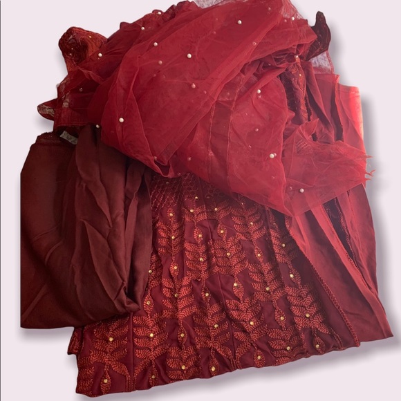 Designer Exclusive Georgette Gown PartyWear Dupatta - Picture 2 of 3